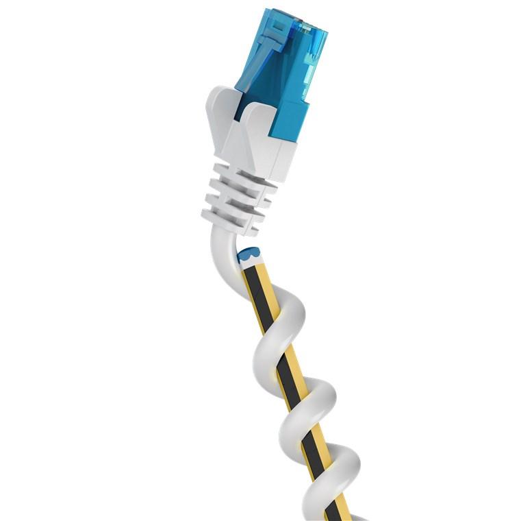 Ultraflexibles CAT 6A Netzwerkkabel, U/UTP, weiß - Goobay