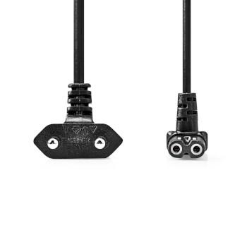 Stromkabel Euro-Stecker IEC-320-C7 90 abgewinkelt 90 abgewinkelt - Nedis