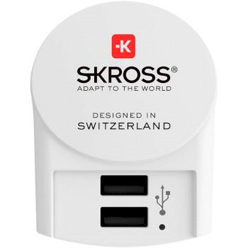 Reiseadapter Europa-USB Ungeerdet - Skross