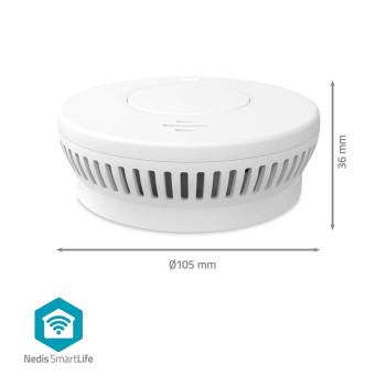 SmartLife Rauchmelder Wi-Fi Batteriebetrieben Sensorenlebensdauer: 10 - Nedis
