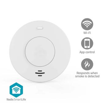 SmartLife Rauchmelder Wi-Fi Batteriebetrieben Sensorenlebensdauer: 10 - Nedis