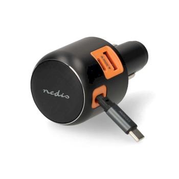 Auto-Ladegerät 60 W 2.4 / 3.0 A Ausgänge: 3 Anschlusstyp: USB-A / USB-C™ - Nedis