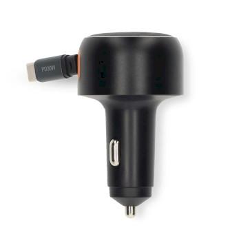 Autoladegerät 30 W 2,4 / 3,0 A Ausgänge: 1 USB-C™ einziehbarer Kabel - Nedis