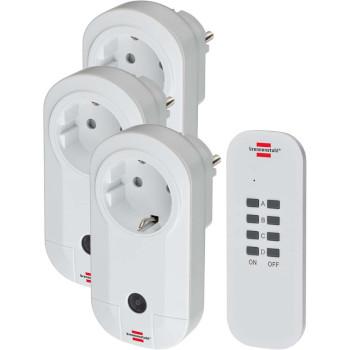Kabellose Schaltset Innen 3 x F (CEE 7/3) Weiß - Brennenstuhl