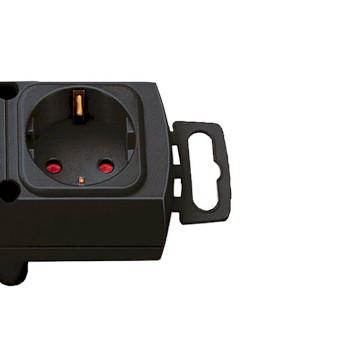 Comfort-Line Plus Steckdosenleiste mit Flachstecker 6-fach Schwarz 2,00 m - Brennenstuhl