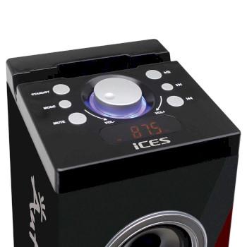 Lautsprecherturm mit Bluetooth®, PLL UKW-Radio, USB- und SD-Player - ICES
