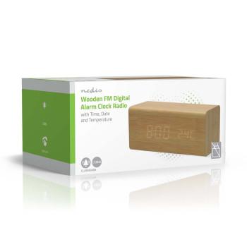 Radiowecker LED USB-C™ Buchse FM Schlummerfunktion Sleep Timer - Nedis