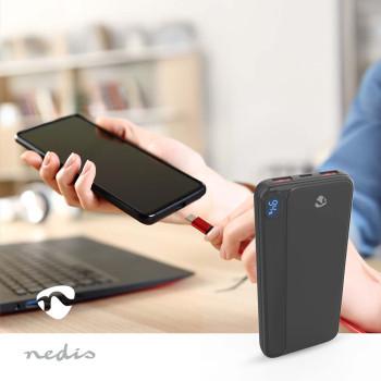Powerbank 10000 mAh 1.5 / 1.67 / 2.0 / 2.22 / 3.0 A Ausgänge: 3 - Nedis