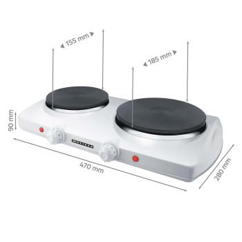 Doppelkochplatte 2300 W Ø 18,5 + 15,5 cm 5 - MELISSA