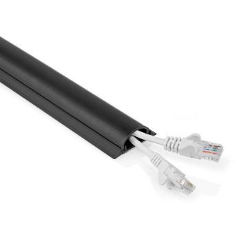 Kabelmanagement Rohr 1 Stück Maximale Kabeldicke: 16 mm PVC Schwarz - Nedis