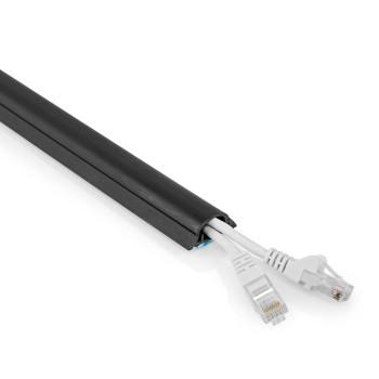 Kabelmanagement Rohr 1 Stück Maximale Kabeldicke: 12 mm PVC Schwarz - Nedis
