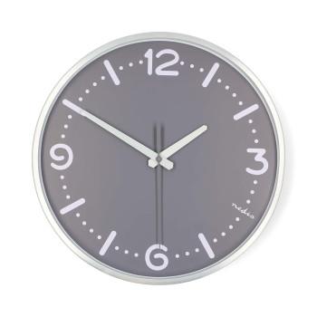 Wanduhr Durchmesser: 300 mm Aluminium Leiser Lauf Metall - Nedis