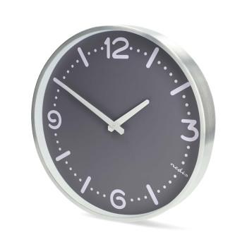 Wanduhr Durchmesser: 300 mm Aluminium Leiser Lauf Metall - Nedis