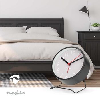 Analoger Tischwecker Snoozefunktion Leises Uhrwerk Schwarz - Nedis