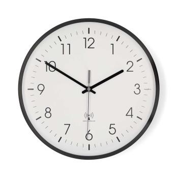 Wanduhr Durchmesser: 300 mm Kunststoff Funkgesteuerte Zeit Leise - Nedis