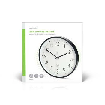 Wanduhr Durchmesser: 300 mm Kunststoff Funkgesteuerte Zeit Leise - Nedis