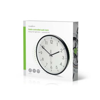Wanduhr Durchmesser: 300 mm Kunststoff Funkgesteuerte Zeit Leise - Nedis